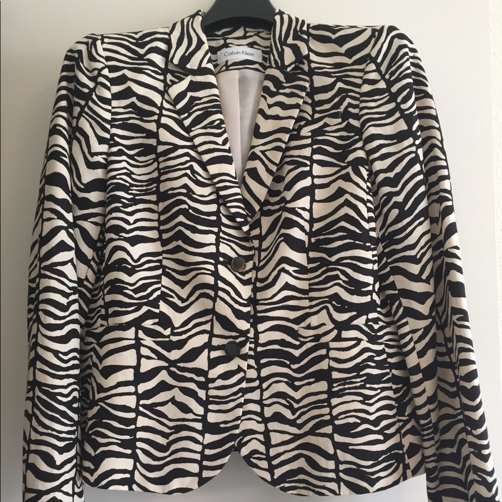 Calvin Klein zebra blazer